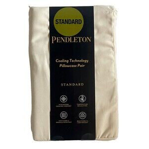 Pendleton Pillowcases Standard Cooling Technology Yellow 20x30" Set Of 2